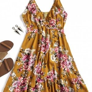 Zaful Floral Ruffles Slip Dress *NEW*